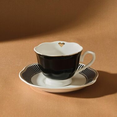 Набір чашок для еспресо з блюдцами на 6 осіб 80 мл, 12 предметів Piraye KARACA