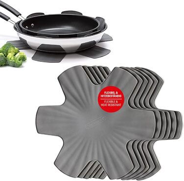 Набір із 6 силіконових підставок під гаряче 35 см, сірий Coolinato