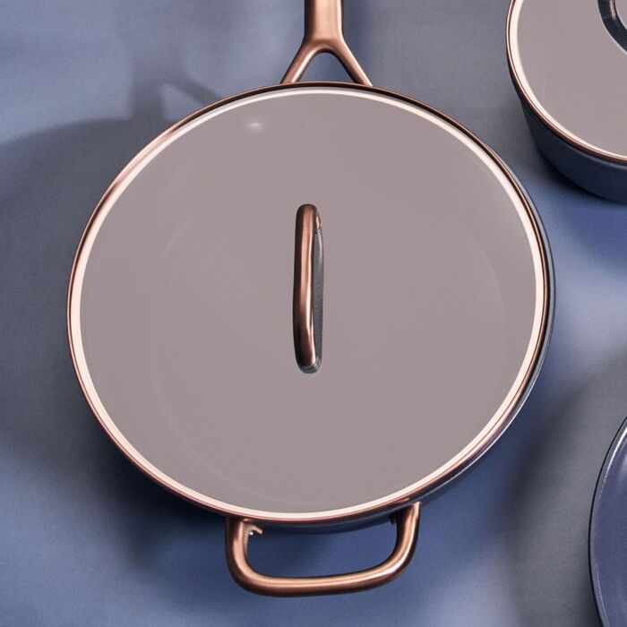 Сковорода для тушкування зі скляною кришкою 28 см, синя Milano Zwilling