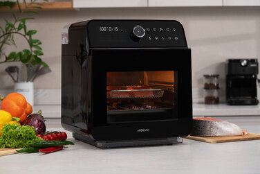 ARDESTO Мультипіч, 2250Вт, об'єм-15л, сенсорне керування, функція приготування на пару, 40-220°C, метал/пластик, біло-чорний