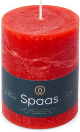 Свічка Spaas Rustic Pillar 80/110 мм 65 шт. - (червона)