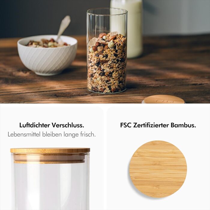 Ємності для зберігання продуктів  4 предмети 1200 мл KIVY