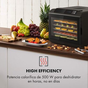 Дегідратор на 6 полок, 500 Вт, чорний Arizona Jerky Klarstein