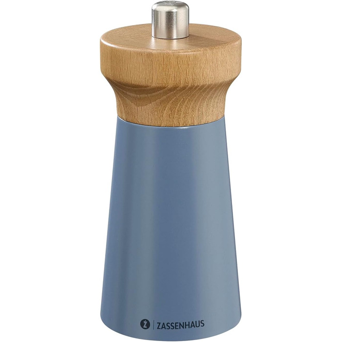 Пісок Zassenhaus WESTERLAND лакована деревина бука Головка млина з деревини бука з плавним регулюванням високопродуктивної керамічної шліфувальної машини Млин для спецій для солі 12 см, Ø 5,4 см (перцевий млин, глибоководний, бук)