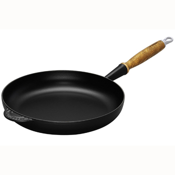 Сковорода 28 см з деревяною ручкою, чорна Le Creuset