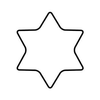 Формочка для печива металева шестикутна зірка 8 см Kaiser