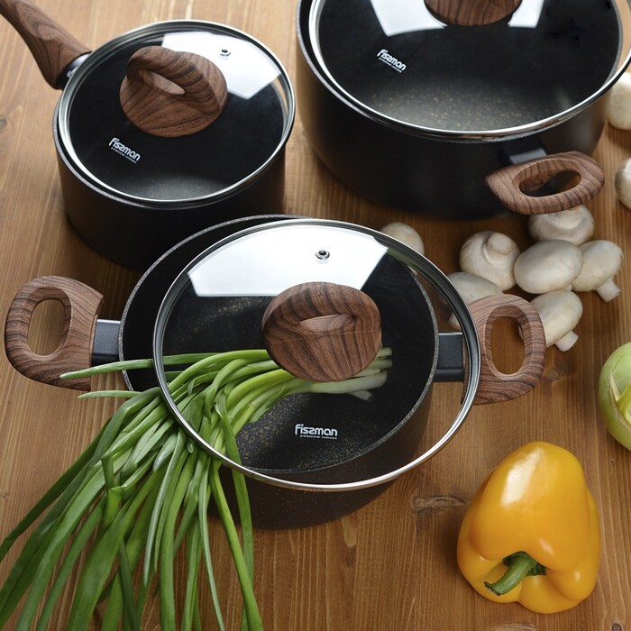 Набір посуду 6 предметів BLACK COSMIC Fissman