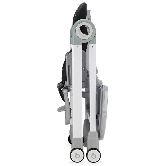 Дитячий стільчик для годування з 4 колесами та функцією гальма від 6 місяців чорний Momi