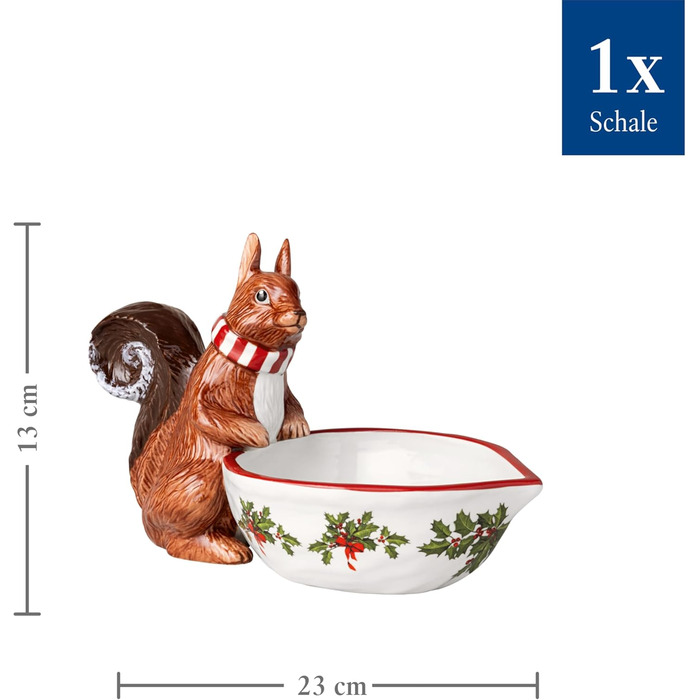 Сервірувальна різдвяна миска 25 см із фігуркою білки Toy's Fantasy Villeroy & Boch