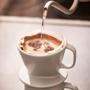 Кавник 700 мл, з фільтром для ручного заварювання, керамічний, білий Tchibo