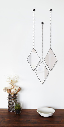 Дзеркала декоративні 17,7х27х1,6 см чорні Dima Umbra