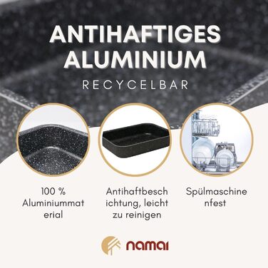 Форма для запекания 3 предмета, черный NAMAI