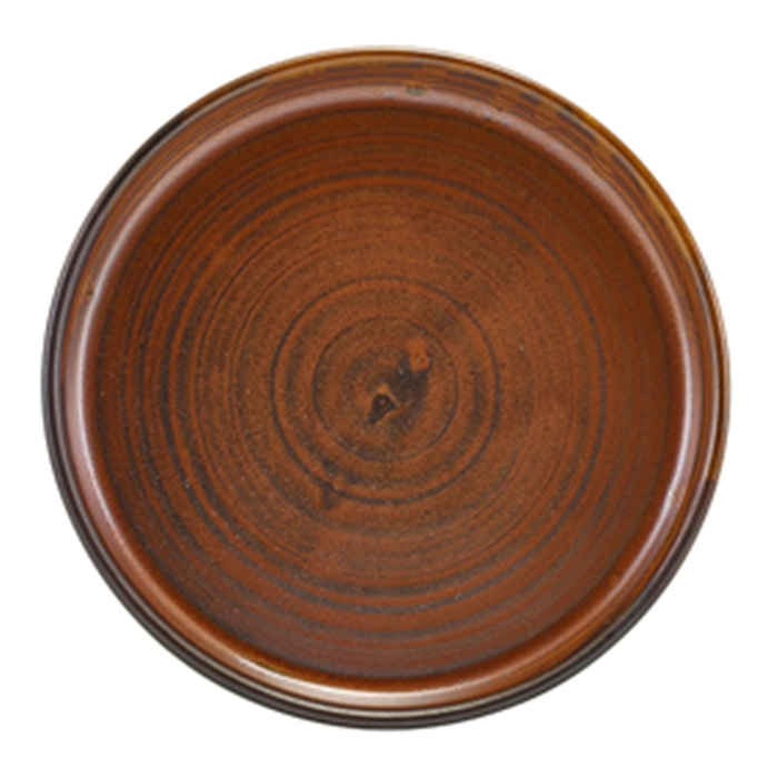 Тарелка презентационная 14x2 см с низким вертикальным бортом, Terra Porcelain Rustic Copper, GenWare