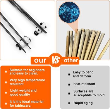 Палички для їжі зі скловолокна для суші 2 пари YNOYMO