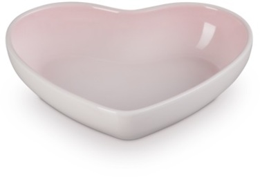 Блюдо сервировочное в форме сердца 20 см, розовое Heart Le Creuset