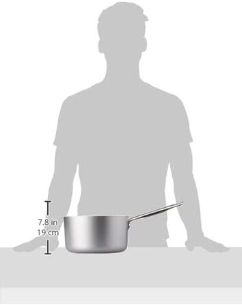 Професійні алюмінієві каструлі 3 мм, глибока каструля з ручкою, 2,6 л (24 см), 10518