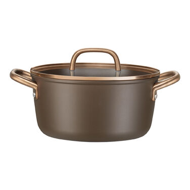 Каструля зі скляною кришкою 24 см, коричнева Milano Zwilling