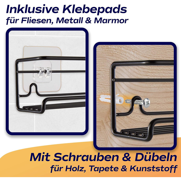 Полиці настінні 30 х 6,6 х 6,6 см, набір 4 предмети, чорний матовий NOBRO