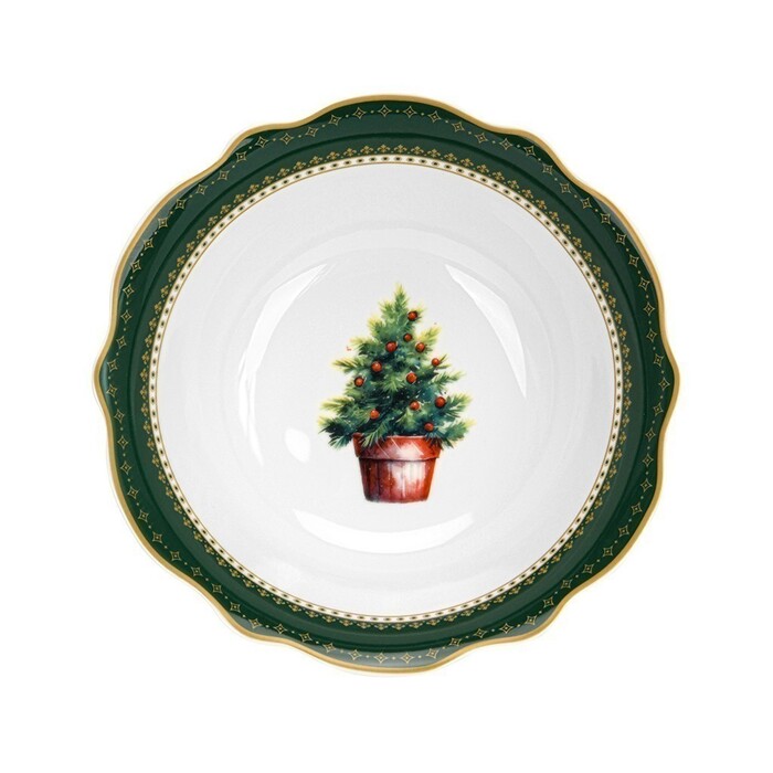 Салатник Fissman 15,5x5 см CHRISTMAS EVE порцеляна (13758)