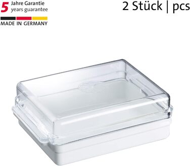 Маслянка Westmark - Ідеально підходить для сервірування та зберігання - Можна мити в посудомийній машині - Спеціальне полегшення для безпечного захоплення (традиційний, набір з 2 шт. )