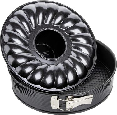 Пружинна форма Zenker плоска та трубчасте дно Ø 28 см форма для випічки з 2 днами, професійний набір форм для тортів, з високоякісним антипригарним покриттям, легко розформовується для соковитих тортів і пирогів, кількість