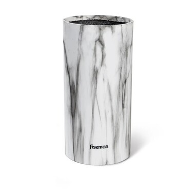 Підставка для кухонних ножів та ножиць Fissman 10x22 см пластик мармур (12873)