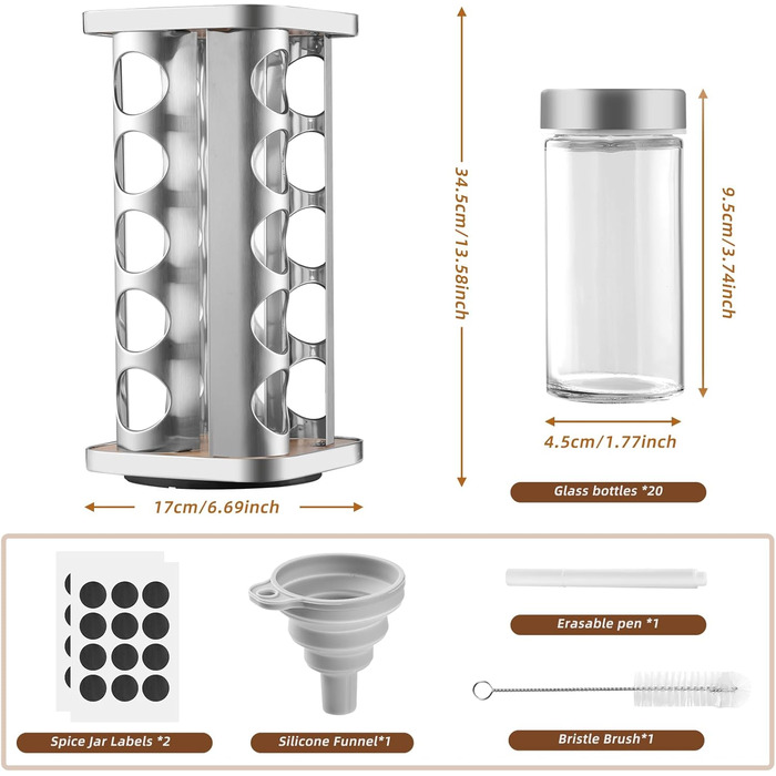 Стійка для спецій на 20 баночек Moreau