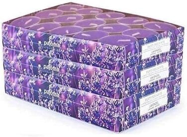 Ароматичних чайних свічок 3x30 шт. ароматичні свічки багато ароматів на вибір висота 1,5 см, Ø 3,5 см (лаванда, 3 x 30 шт. у упаковці), 90