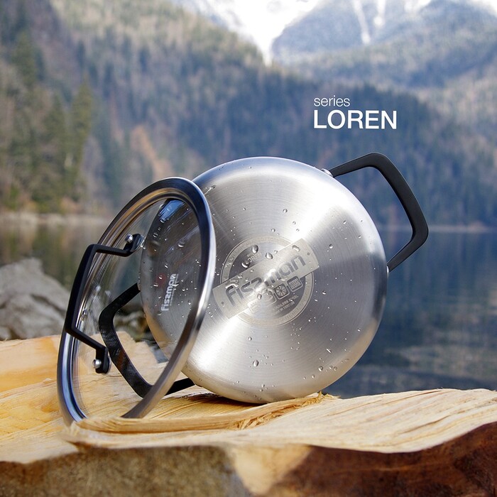 Каструля зі скляною кришкою 18 см 2 л LOREN Fissman