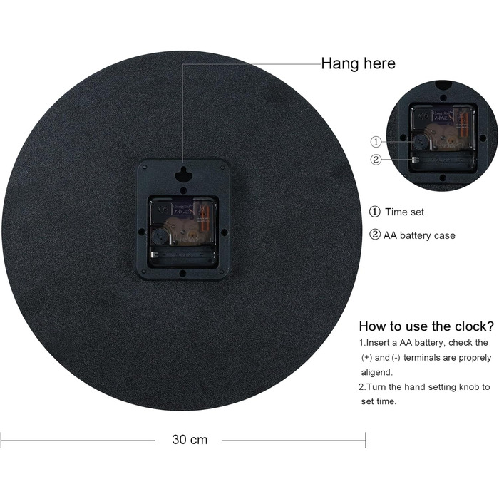 Настінні годинники 30 см Lafocuse