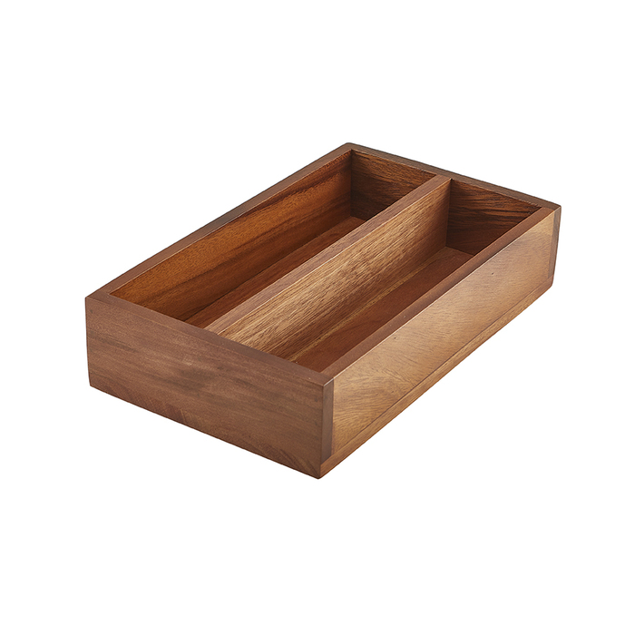 Лоток для столових приладів, 2 відділення, дерево, акація, GenWare