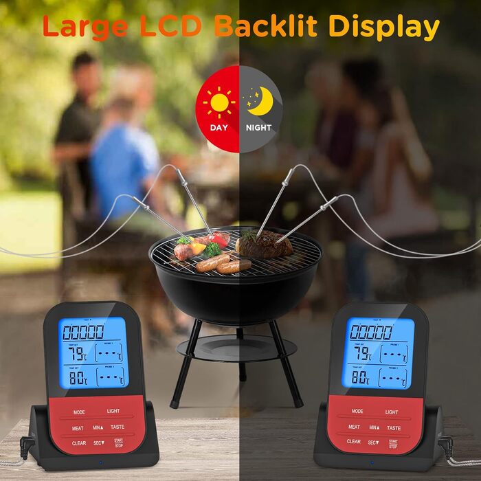 Цифровий магнітний з таймером РК-дисплей 2 зонда MixcMax