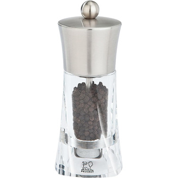 Высота 14 см, Нержавеющая сталь/Акрил, Прозрачный, 29050 (Pepper Mill), 29050 Ouessant Manual