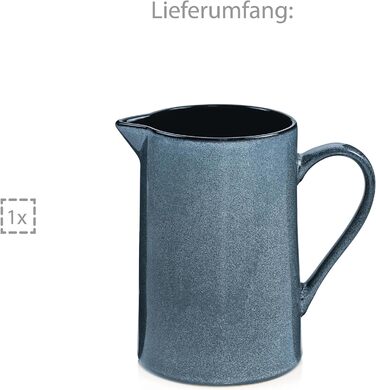 Співачка Набір молока та цукру Darwin 3 шт., Цукорниця та набір глечиків для молока Кераміка, Цукорниця з кришкою та глечиком для молока, Контейнер для молока та дозатор для цукру ручної роботи, Контейнер для цукру Blue (набір кави та тістечок)