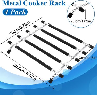 Набір з 4 металевих підставок під гаряче MUXHEL