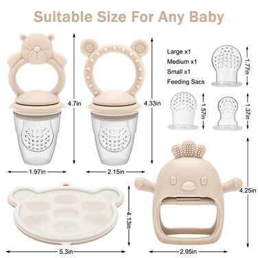 Набір силкіконових ніблерів для дітей 2 шт. CLDY