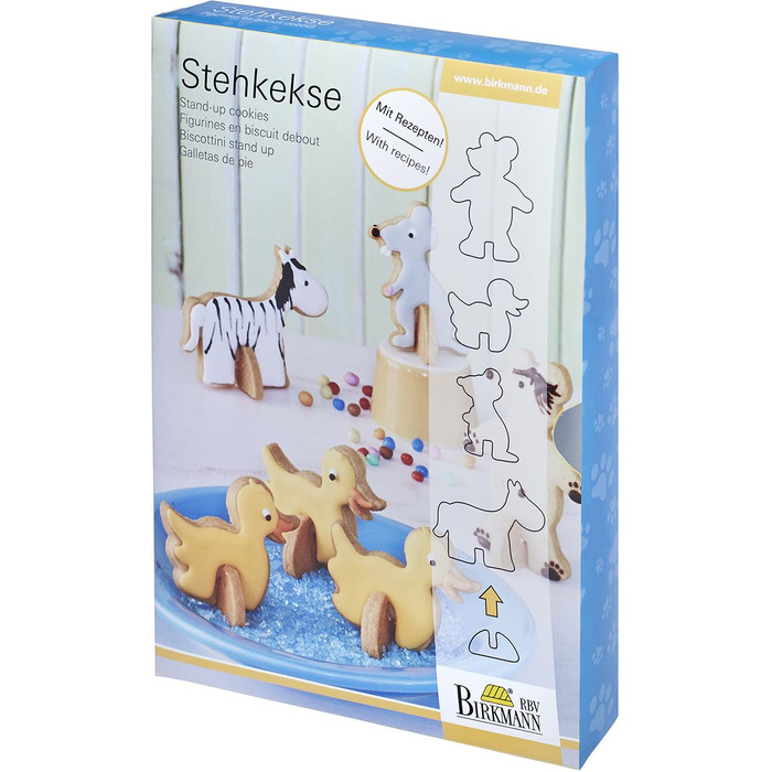 Набір форм для кексів у вигляді тварин з підставкою, 5 предметів, RBV Birkmann