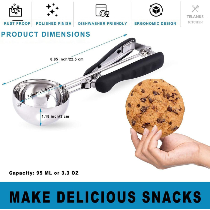 Ложка для морозива 19 см TELANKS