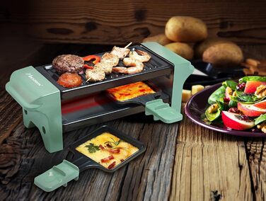 Міні-гриль із двома сковородами та двома скребками для дерева 350 Вт Bestron