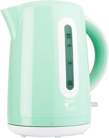 Чайник Bestron Design с автоматической остановкой приготовления, Royal Mint, 1,7 л, 2200 Вт, (зеленый)