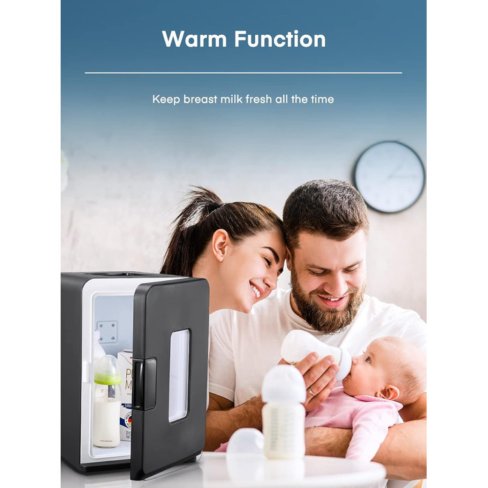 Міні-холодильник з функцією охолодження 15 л чорний FOHERE