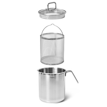 Каструля зі вставкою-пароваркою Fissman 16x18 см на 3,5 л (5099)