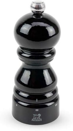 Ручне регулювання помелу u'Select, висота 12 см, дерево, коричневий, 23447 (млин для перцю, чорний лакований)