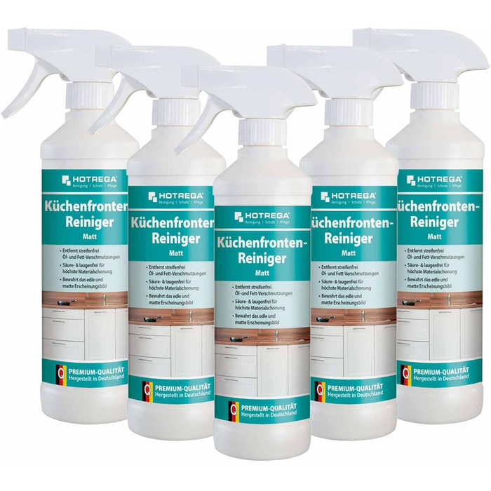 Чистящее средство для матовых кухонных поверхностей 500 мл, набор 5 предметов HOTREGA