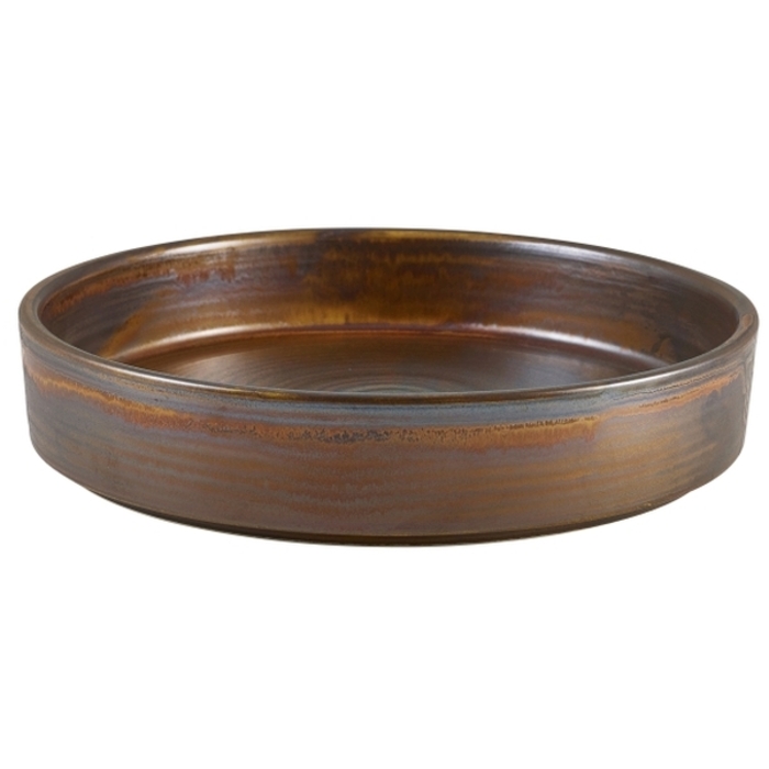 Миска плоская круглая 21 см, 775 мл, Terra Porcelain Rustic Copper, GenWare