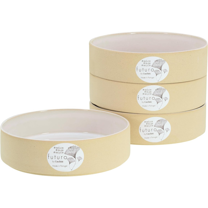 Серия Futuro Black, набор посуды из 16 предметов, комбинированный керамогранит (белый песок, пастабоула), 21539