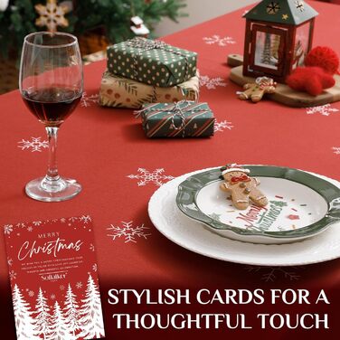 Велика різдвяна скатертина, червона, 300 x 150 см. Softalker