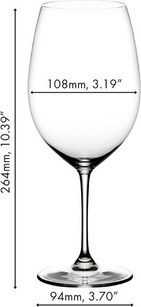 Келихи для червоного вина 995 мл, набір 2 предмети, Vinum Riedel