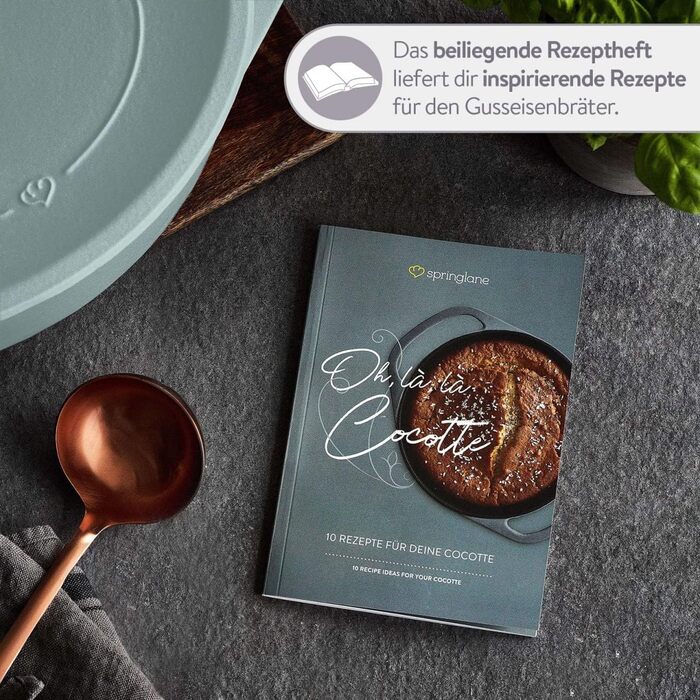 Кокотниця з кришкою 24 см, зелений Springlane Kitchen