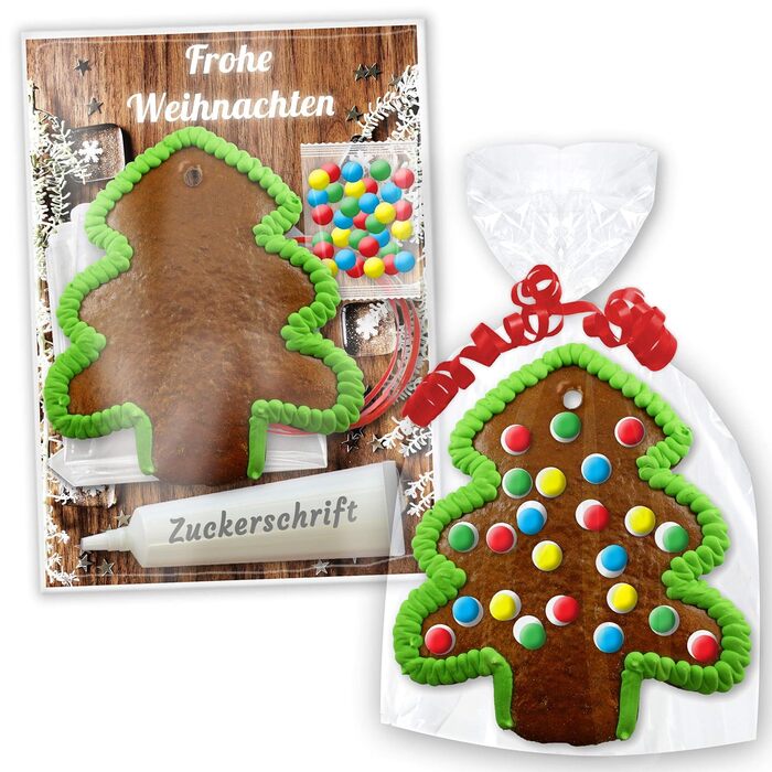 Набір для творчості Пряникова заготовка - Набір для створення будиночка відьми M - 12x113 см Зберіть та прикрасьте свій власний пряниковий будиночок. Різдвяні вироби з дітьми. Різдвяні вироби від LEBKUCHEN WELT (Ялинка із зеленою облямівкою 15 см)